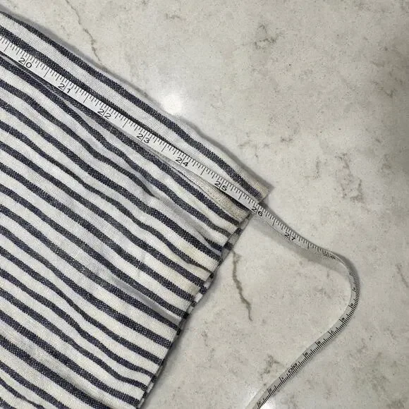 Chico’s Blue & White Striped 100% Linen Coastal Pants Chico's Size 0 Beach - Picture 5 of 16